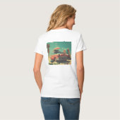 Dames Basic V-hals T-shirt (Achterkant volledig)