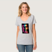 Dames Basic V-Hals T-Shirt (Voorkant volledig)