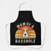 Dames Basset Hound Presenteert Grappige Moeder Van Schort (Voorkant)