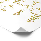 Dames Bathroom Gold Glitter 8x10 bruiloft Poster (Hoek)