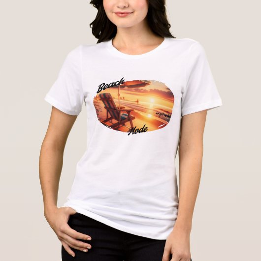 Dames ( Beach Mode ) Leuk t-shirt (Voorkant)