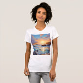 Dames Bella+Canvas T-shirt met slanke pasvorm (Voorkant volledig)