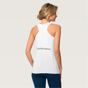 Dames Bella+Canvas wijdvallende racerback tanktop