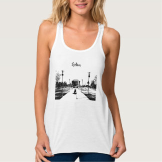 Dames Bella+canvas wijdvallende racerback tanktop