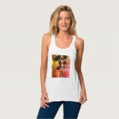 Dames Bella+canvas wijdvallende racerback tanktop (Volledige Voorkant)