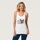 Dames Bella+canvas wijdvallende racerback tanktop (Volledige Voorkant)