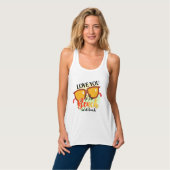 Dames Bella+canvas wijdvallende racerback tanktop (Volledige Voorkant)