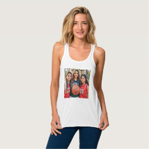 Dames Bella+canvas wijdvallende racerback tanktop