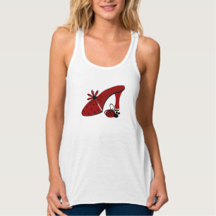 Dames Bella+canvas wijdvallende racerback tanktop