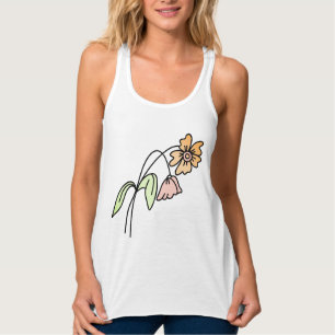 Dames Bella+canvas wijdvallende racerback tanktop