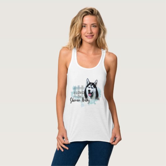 Dames Bella+canvas wijdvallende racerback tanktop (Volledige Voorkant)