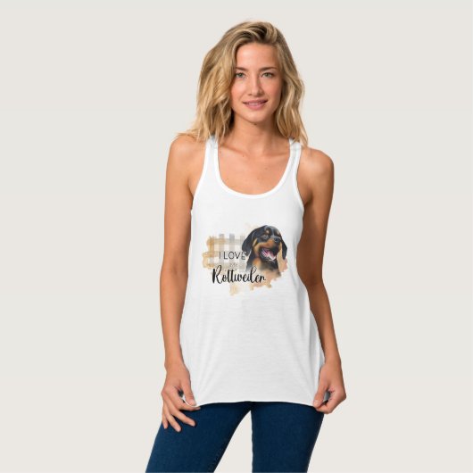 Dames Bella+canvas wijdvallende racerback tanktop (Volledige Voorkant)