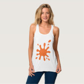 Dames Bella+canvas wijdvallende racerback tanktop (Volledige Voorkant)