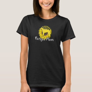 Dames Beste Borzoi Moeder Zonnebloem Hondenpoten M T-shirt