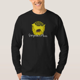 Dames Beste Greyador Moeder Zonnebloem Hondenpoten T-shirt