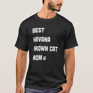 Dames Beste Havana Bruine Kat Moeder T-shirt