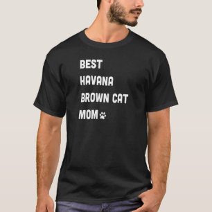 Dames Beste Havana Bruine Kat Moeder T-shirt