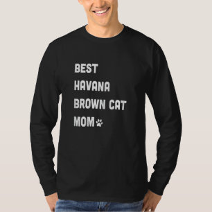 Dames Beste Havana Bruine Kat Moeder T-shirt