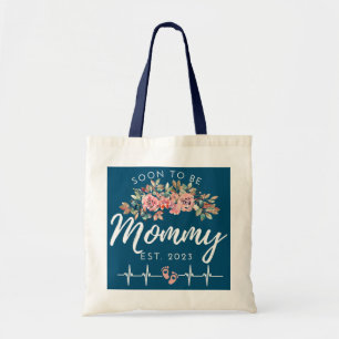Dames Binnenkort Moeder Est 2023 Zwangerschap Moed Tote Bag