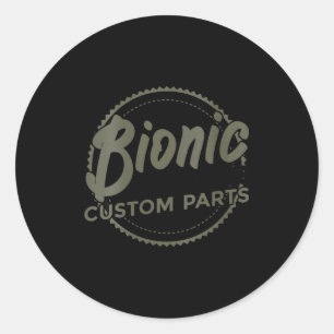 Dames Bionische Knie Club Onderdelen Grappig Knie Ronde Sticker