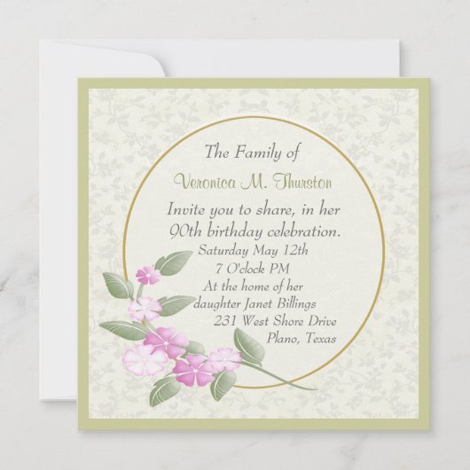  Dames Birthday partijuitnodiging Kaart (Voorkant)