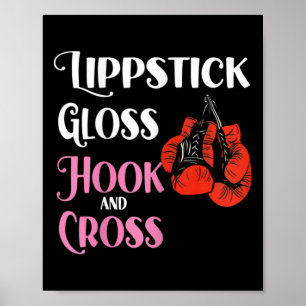 Dames Boksen Mma Kickboksen Lipstick Gloss Hock A Poster