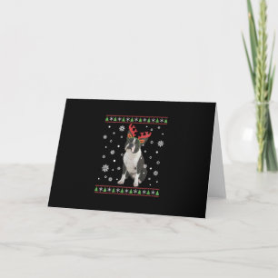 Dames Boston Terrier Kerstmis Horrelijke Kerst Swe Feestdagen Kaart