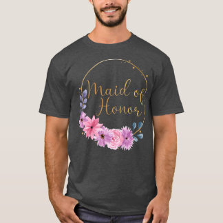 Dames Bruid Wordt Jachtnacht Blauwe Bloem T-shirt