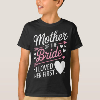 Dames bruidsfeest moeder van de bruid geliefd t-shirt