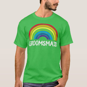 Dames Bruidsmeisje Huwelijksceremonie LGBT Homosek T-shirt
