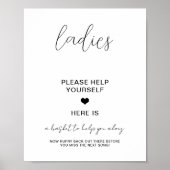 Dames Bruiloft Badkamer Mand Minimalistisch Modern Poster (Voorkant)