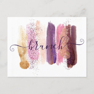 Dames Brunch  glitteruitstrijkjes Briefkaart