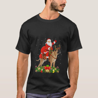 Dames Bullmastiff Hondenliefhebber Kerstman op Bul T-shirt