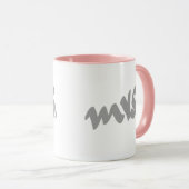 Dames Cadeaus voor Moederdag Grijs Wit Roze Mok (Voorkant rechts)