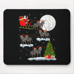 Dames Cane Corso Hond Sinterklaas Sleigh Vliegend Muismat