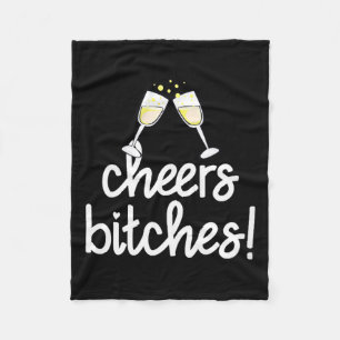 Dames Cheers Es Grappig Oud en Nieuw V-hals  Fleece Deken