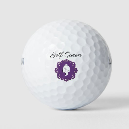 Dames Classy Queen of Golf Golfballen (Voorkant)