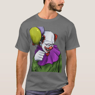 Dames Clown Horror Halloween VNeck vintage jongen T-shirt