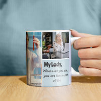 Dames Collage Foto's Koffie Mok