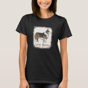 Dames Corgi Mama Gebleekt Schattig Hond Moeder T-shirt