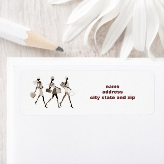 DAMES DAES DAING SORT ÉTIQUETTES DE ADRESSE COMMER (En situation)