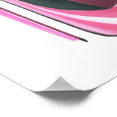 Dames Dag! Roze Stiletto-schoen en Pet Art Poster (Hoek)