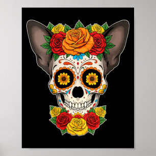 Dames Dag Van De Zielen Dode Dag Suiker Schedel Ho Poster