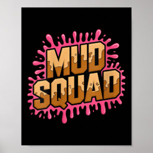 Dames Dame Modderige Modder Ren Team Modderige Har Poster