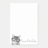 Dames de chat folles Post-it® | kitty en lunettes (Devant)