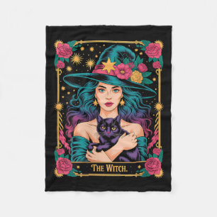 Dames De Heks Kaart Halloween Gotische Hekserij Fleece Deken