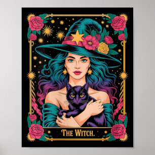 Dames De Heks Kaart Halloween Gotische Hekserij Poster