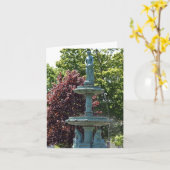 Dames de la carte de note de fontaine (Fleur jaune)