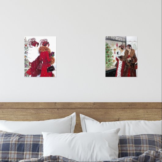 Dames de Noël Art déco rétro (Chambre à coucher)