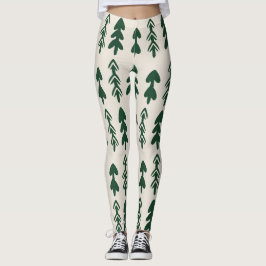 Dames denneboompatroon modeleggingen leggings